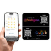 Akrylskylt för Google-omdömen och Instagram med NFC-funktion